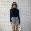 shorts sfrangiato denim